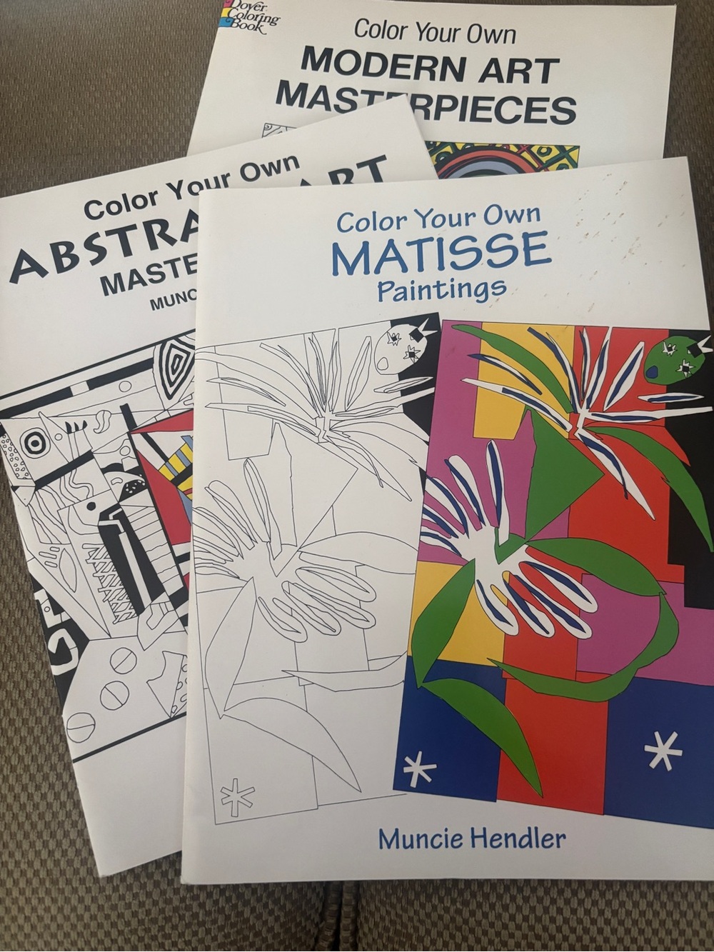 Vintage Dover coloring books color your masterpiece 90s set of 3